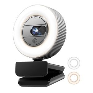 2K QHD Webcam with Sony Sensor and Built-in Ring Light